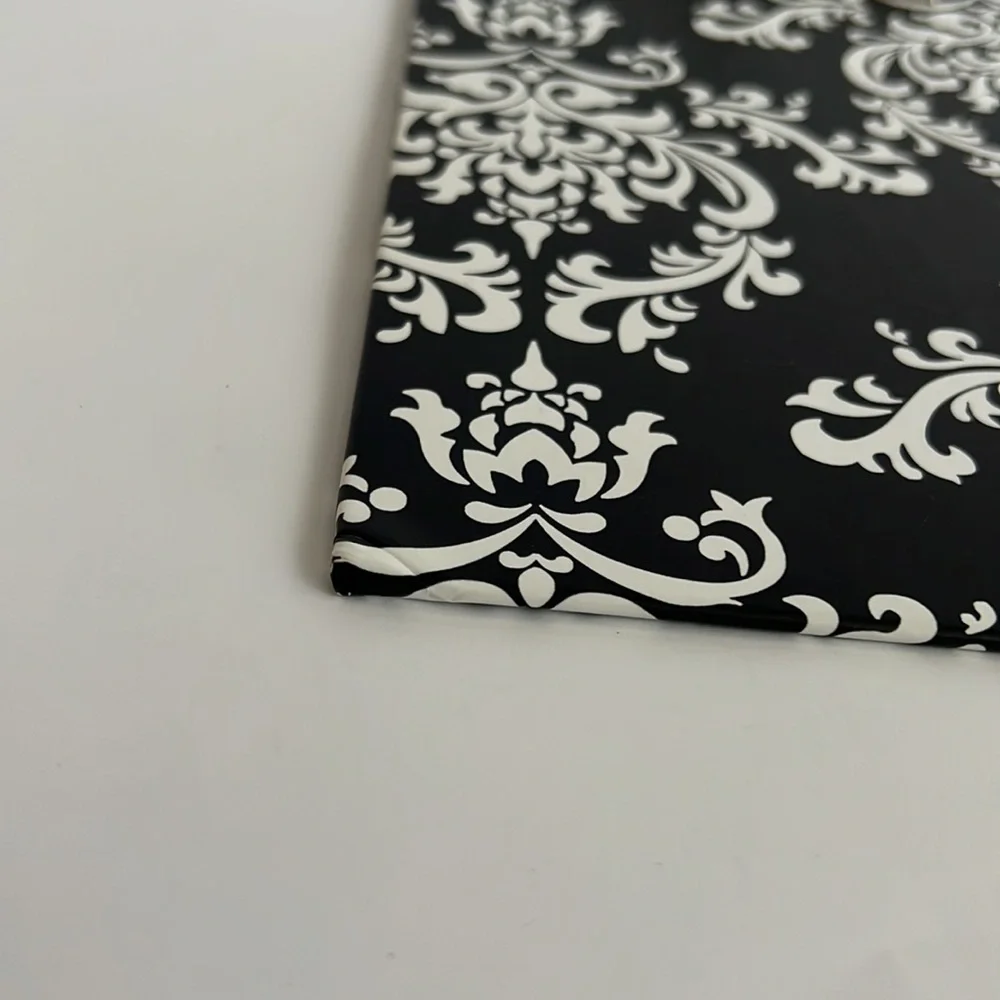 Lily McGee Black and White Damask Jeweled 6”x9” Clipboard